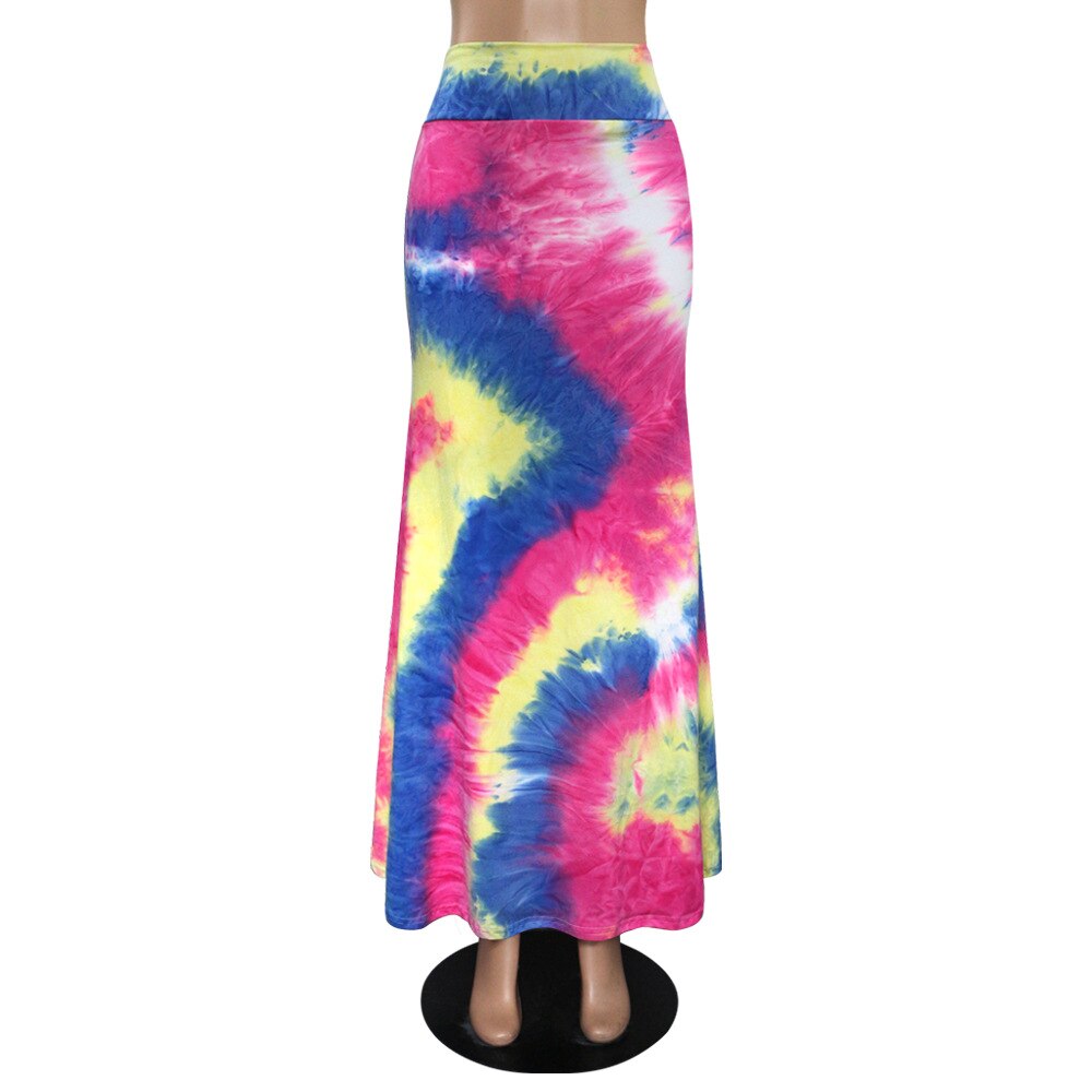 High Waisted Floral Colorful Print Maxi Super Soft Skirt