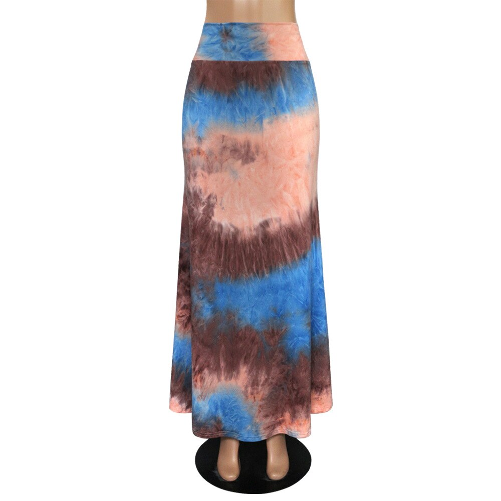 High Waisted Floral Colorful Print Maxi Super Soft Skirt