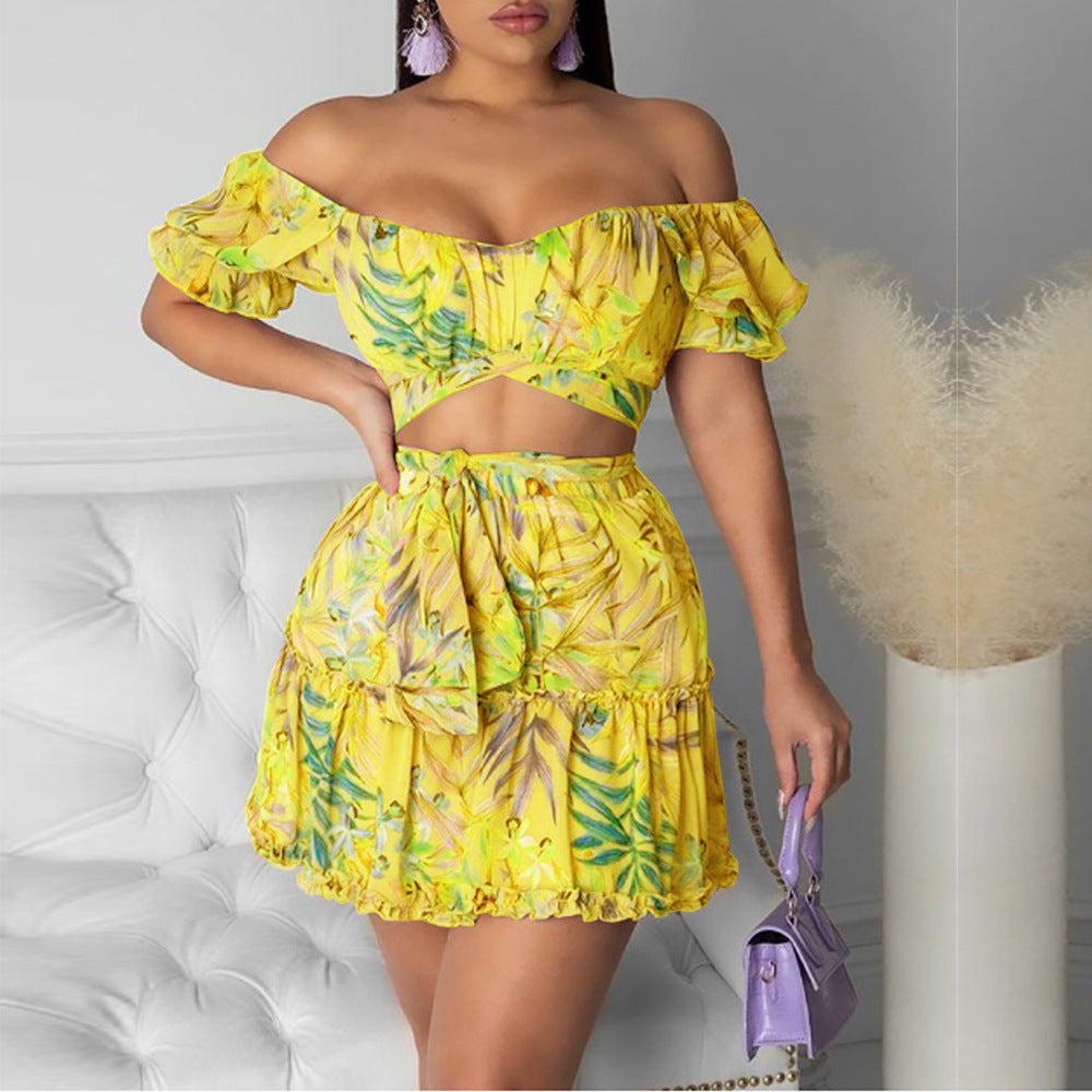 Floral Print 2 Piece Dress