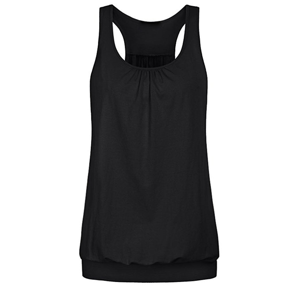 Loose O-Neck Tank Tops