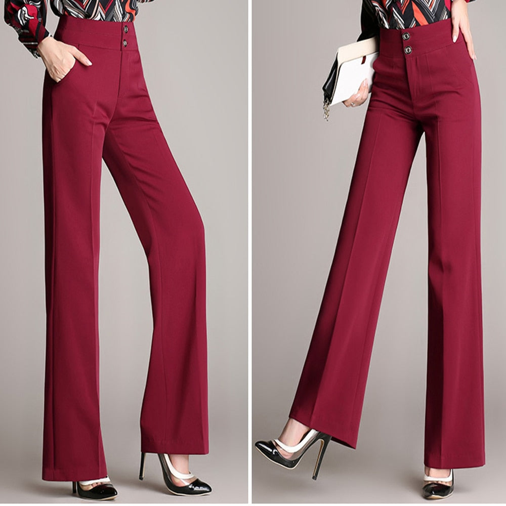 High Waist  Vintage Wide Leg Pants