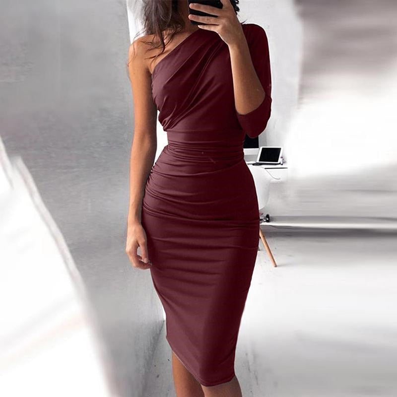 One Shoulder Bodycon Dress