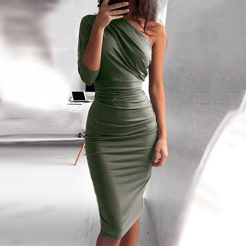 One Shoulder Bodycon Dress