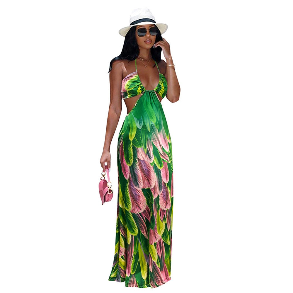 Cut Out Summer Bohemian Maxi Dress