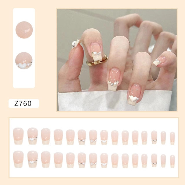 24pcs/Box Gradient Nail Art Patches False Nails