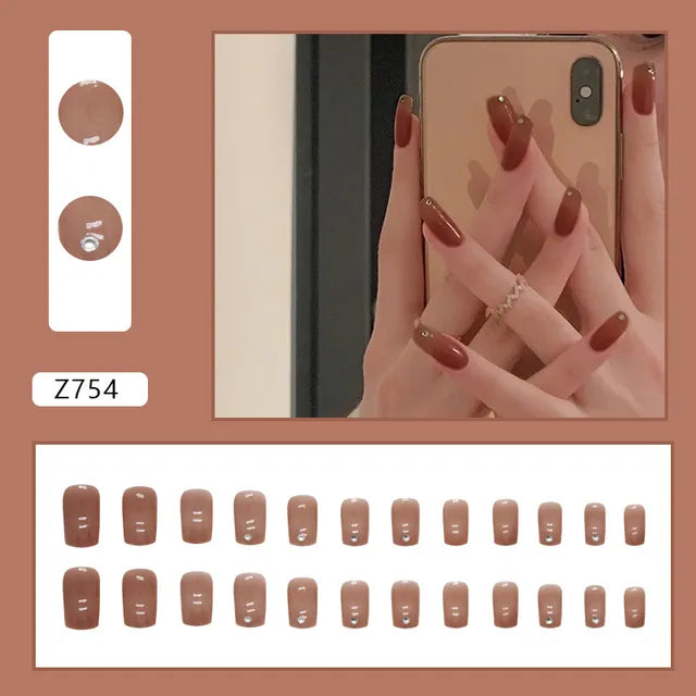 24pcs/Box Gradient Nail Art Patches False Nails