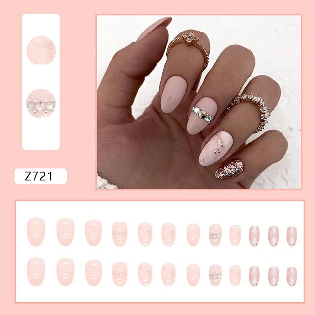 24pcs/Box Gradient Nail Art Patches False Nails