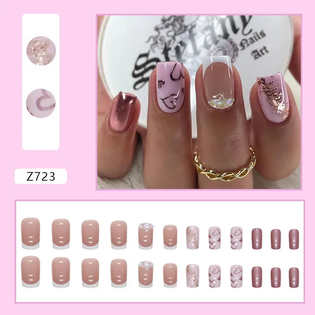 24pcs/Box Gradient Nail Art Patches False Nails