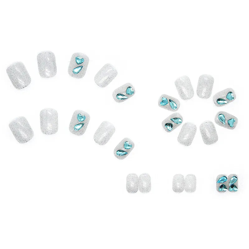 24pcs/Box Gradient Nail Art Patches False Nails