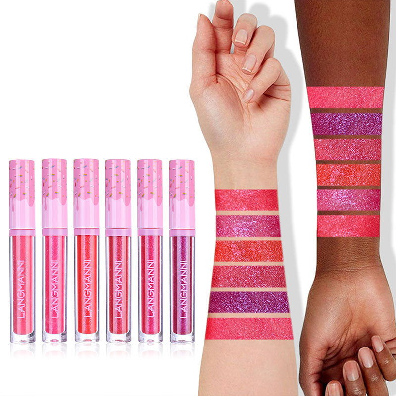 6 Colors Diamond Shimmer Glitter Lip Gloss