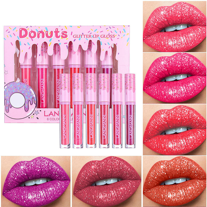 6 Colors Diamond Shimmer Glitter Lip Gloss