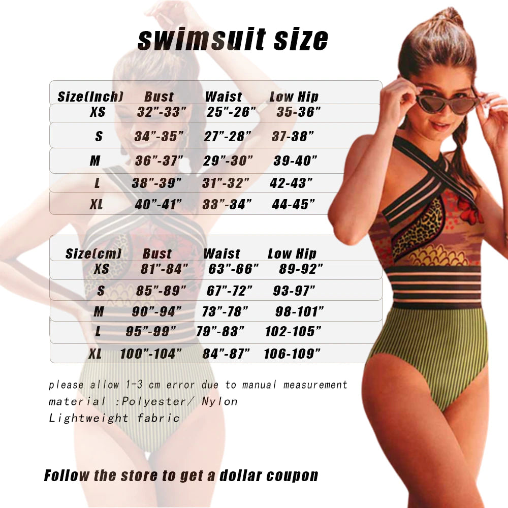 Vintage Women One Piece Swimsuit & Skirt Green Swimwear Cover Up