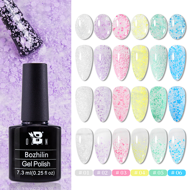 7.3ML Snowflake Nail Gel Polish