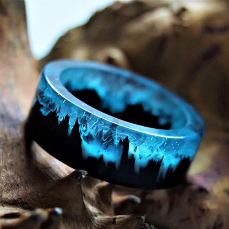 Blue Resin Rings for Women Men