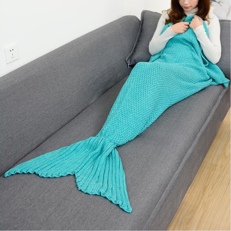 19 Colors Crochet Mermaid Tail Blanket