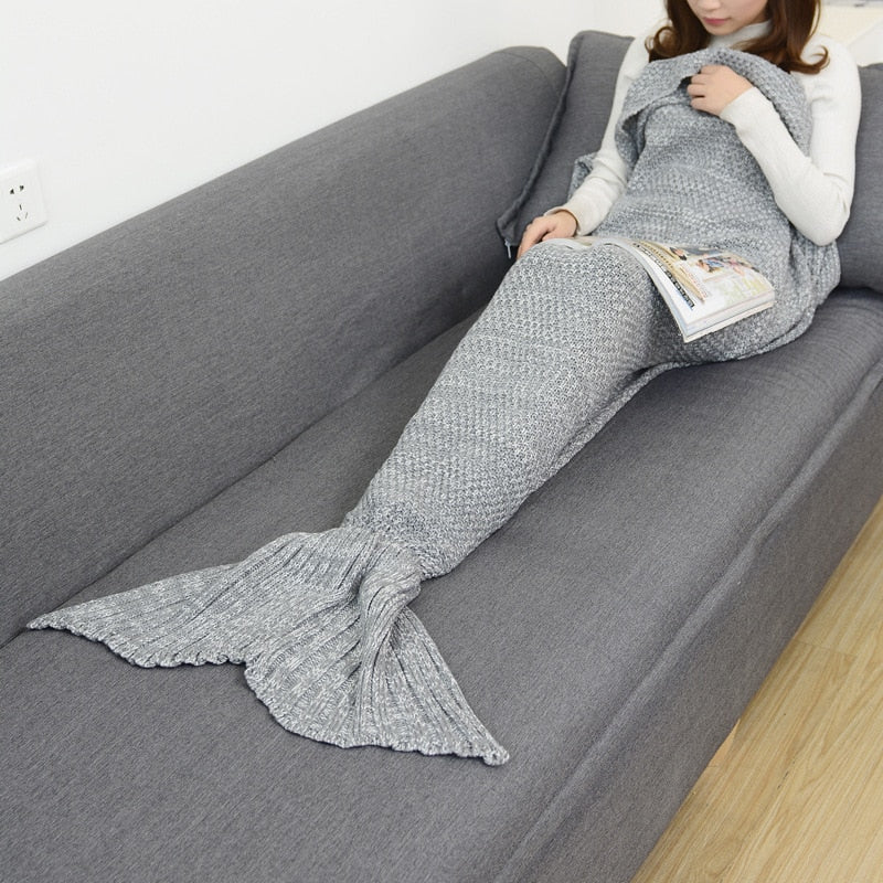 19 Colors Crochet Mermaid Tail Blanket