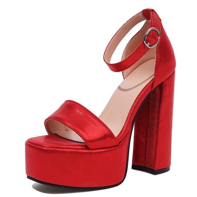 Chunk Platforms Ankle Strap Shoes