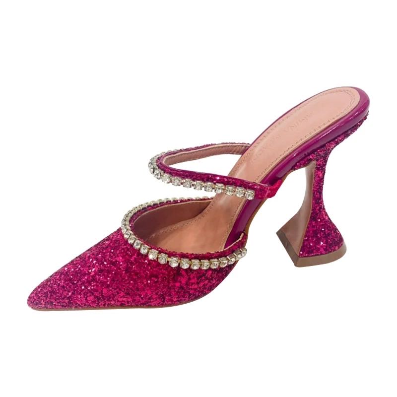 Dazzling Crystal Pointed High Heels