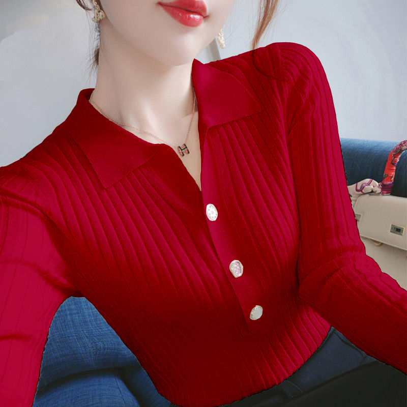 Fashion Solid Color Long Sleeve Button Shirt