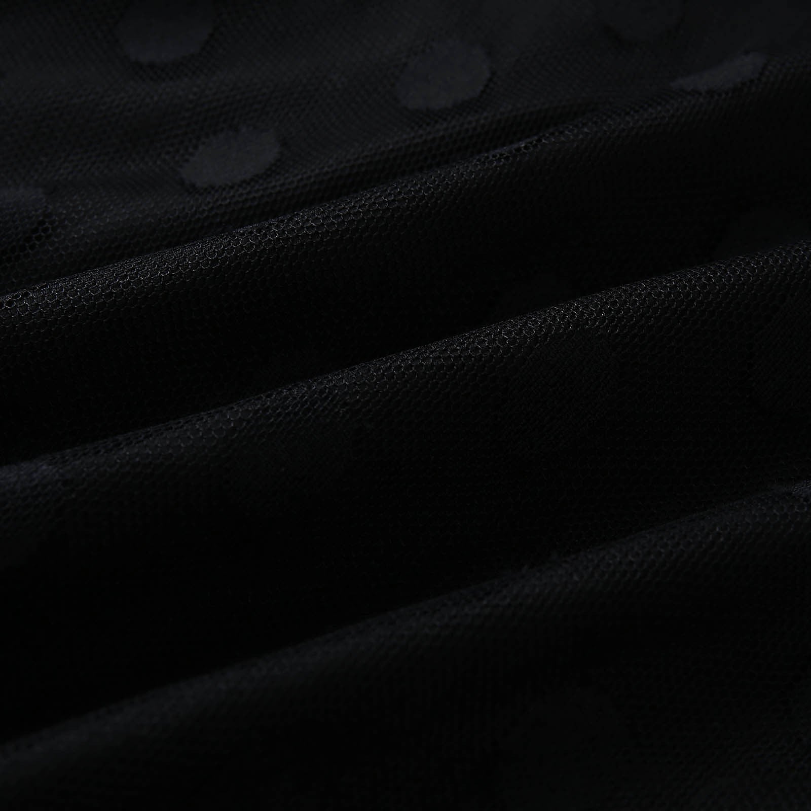Summer Casual Dot Mesh Round Neck Lace Long Dress