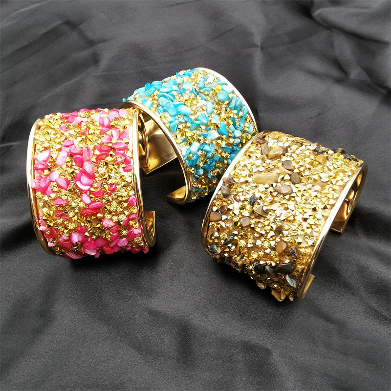 Color Round Cuff Bangles