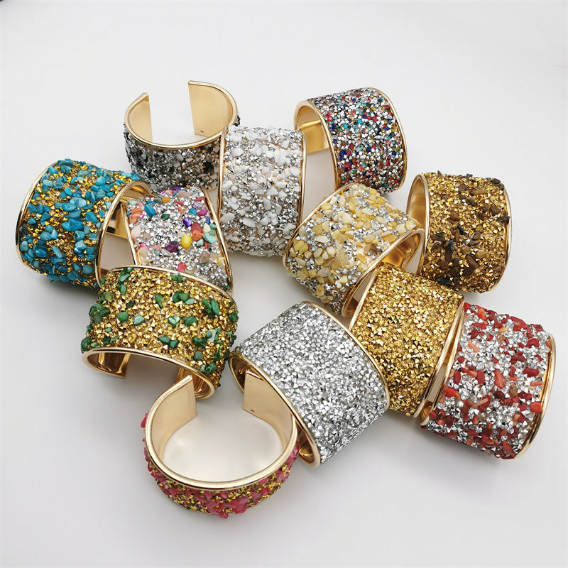 Color Round Cuff Bangles