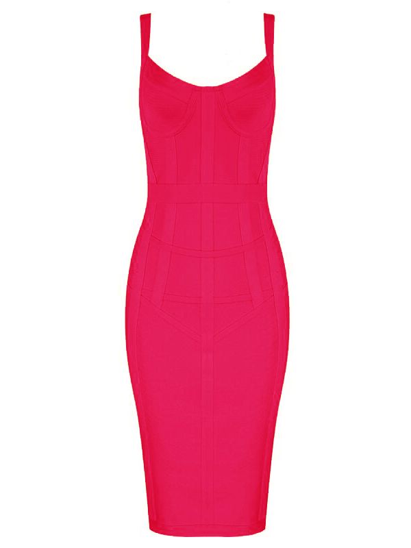 Sexy Sleeveless V Neck Bodycon Bandage Dress