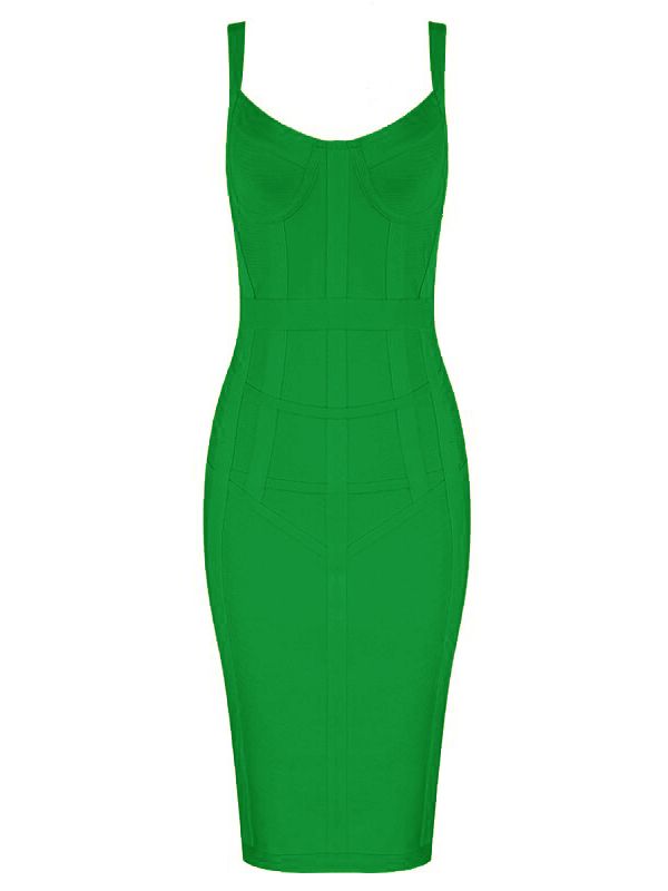 Sexy Sleeveless V Neck Bodycon Bandage Dress