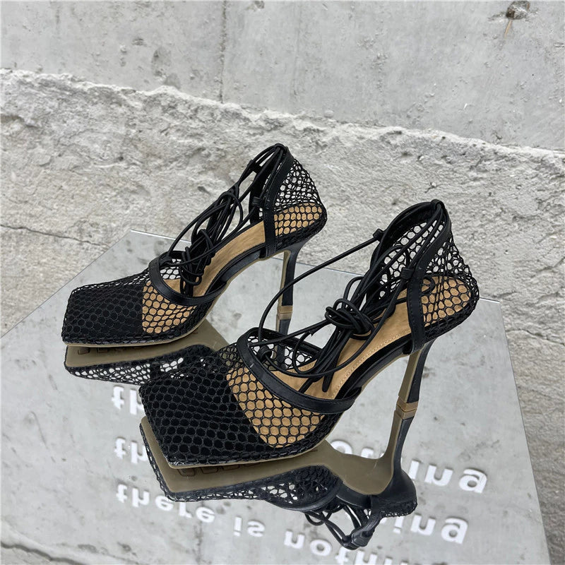 Sexy Hollow Out Mesh Women Pumps