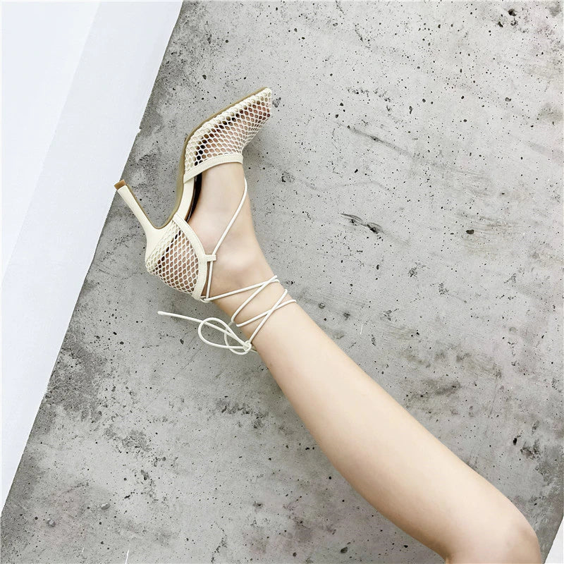 Sexy Hollow Out Mesh Women Pumps