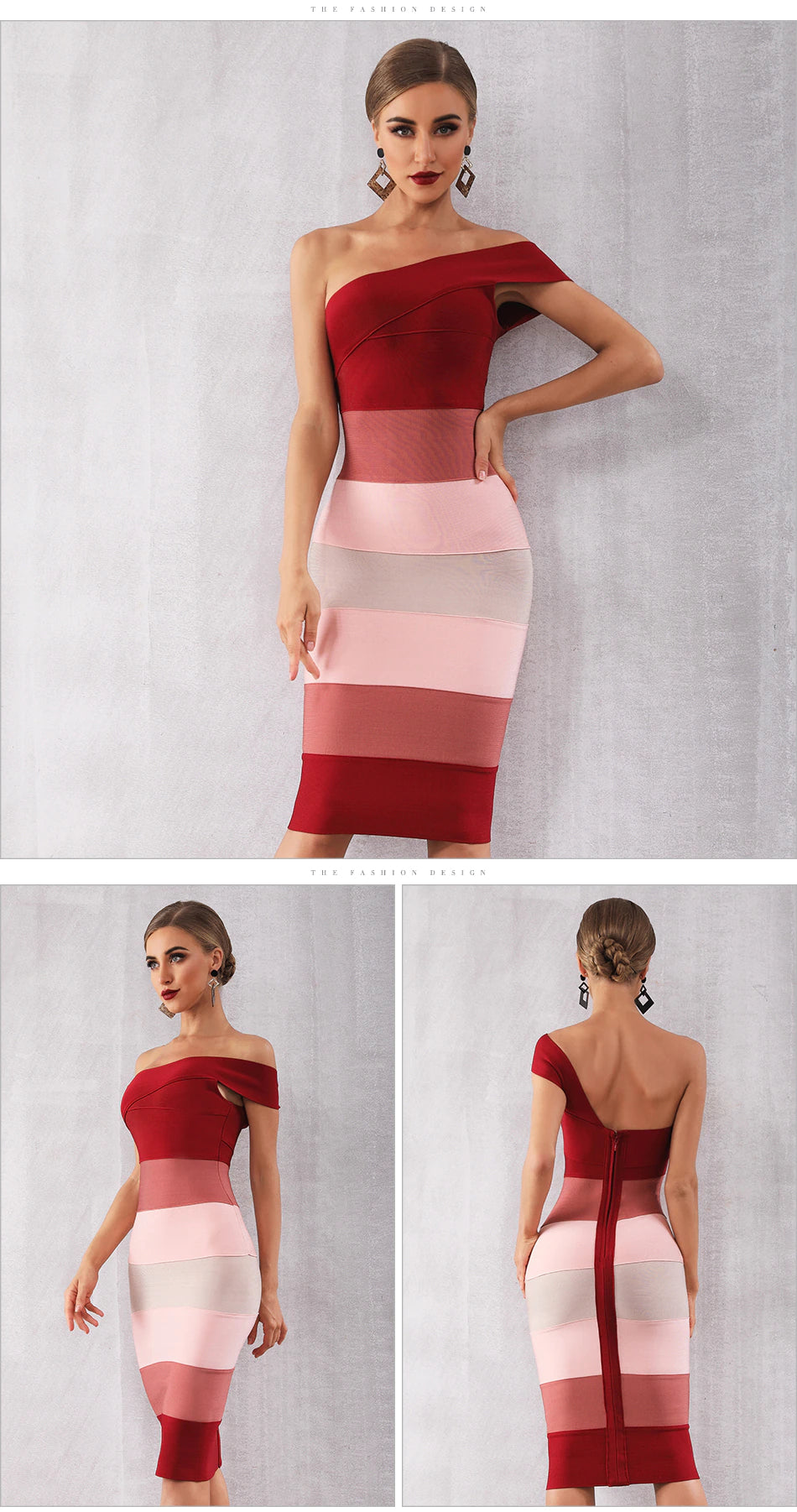 One Shoulder Bandage  Bodycon Dress