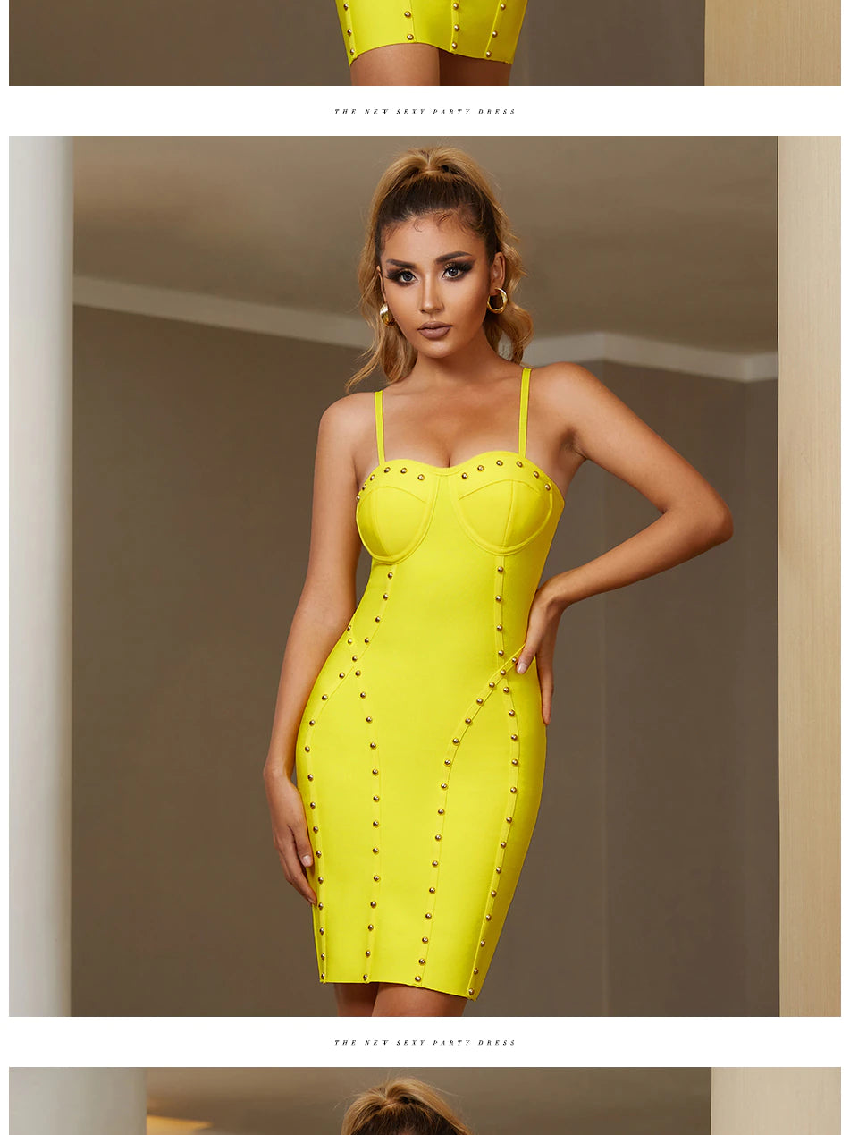 Spaghetti Strap Sleeveless Bandage Dress