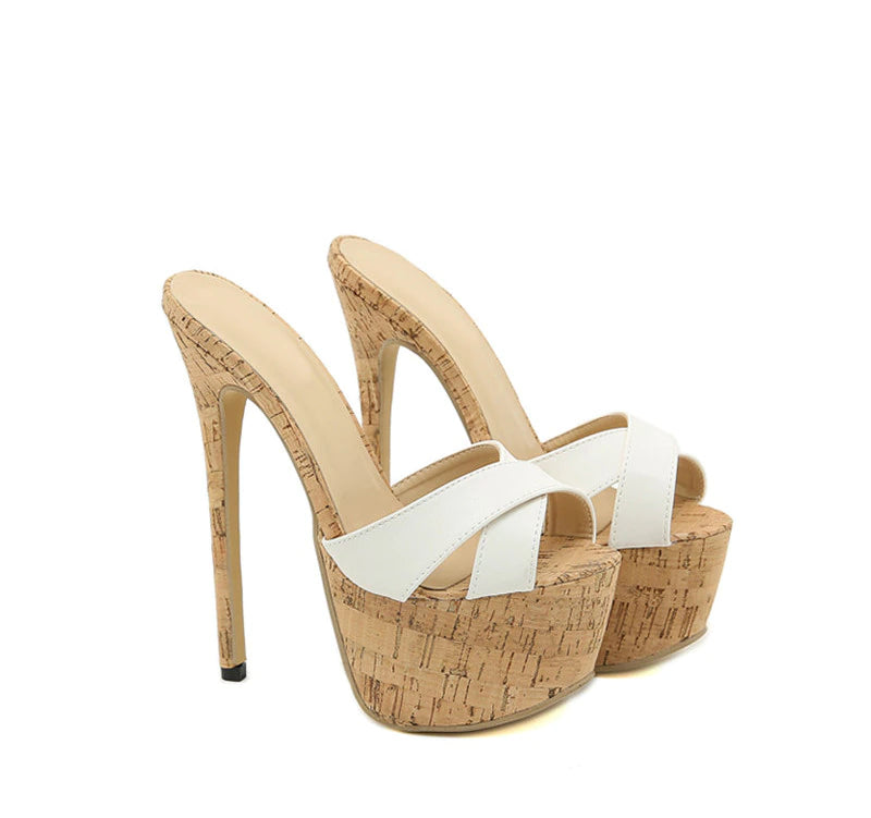 Slingback Peep-toe High Heels Platform