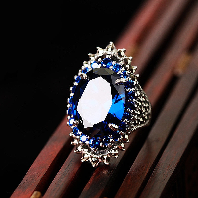 Gorgeous Red or Blue Stone Ring