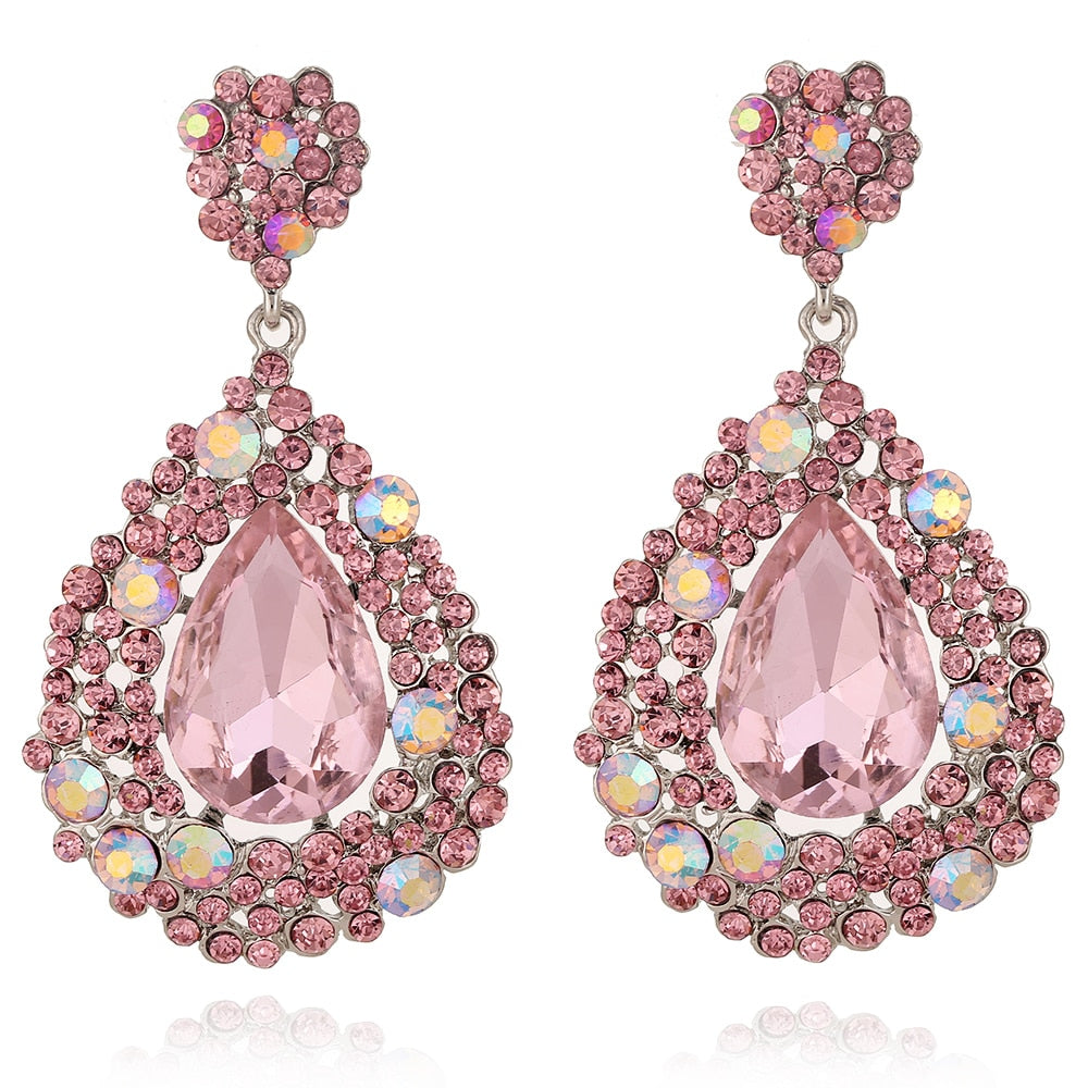 Fashion Crystal Big Water Drop Earrings