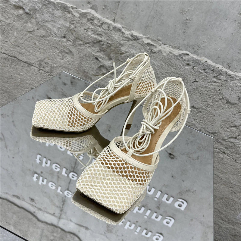 Sexy Hollow Out Mesh Women Pumps