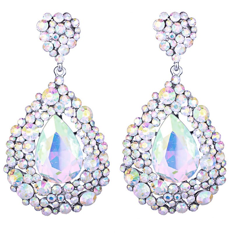 Fashion Crystal Big Water Drop Earrings