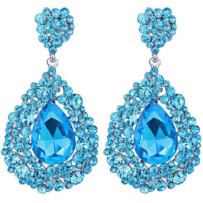 Fashion Crystal Big Water Drop Earrings