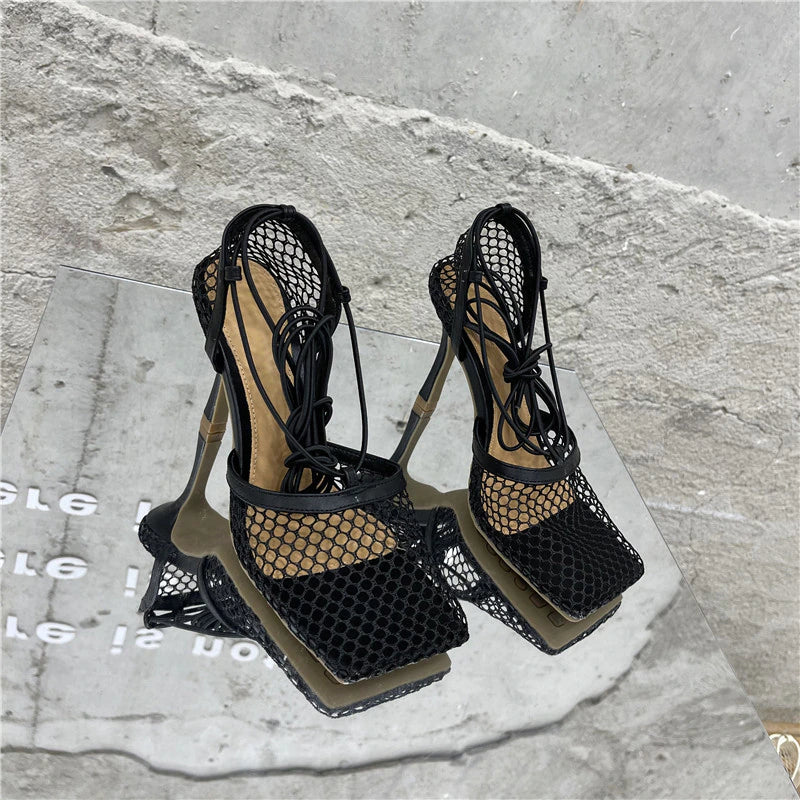 Sexy Hollow Out Mesh Women Pumps