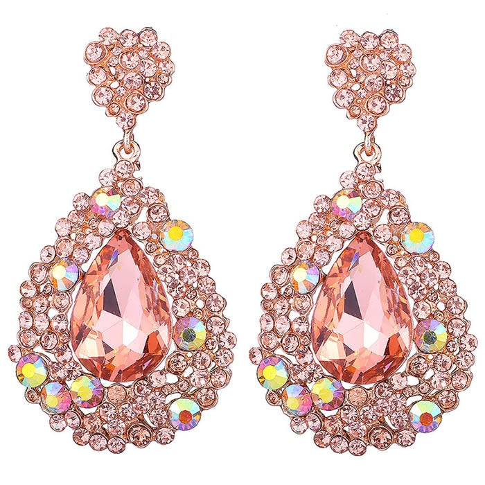 Fashion Crystal Big Water Drop Earrings