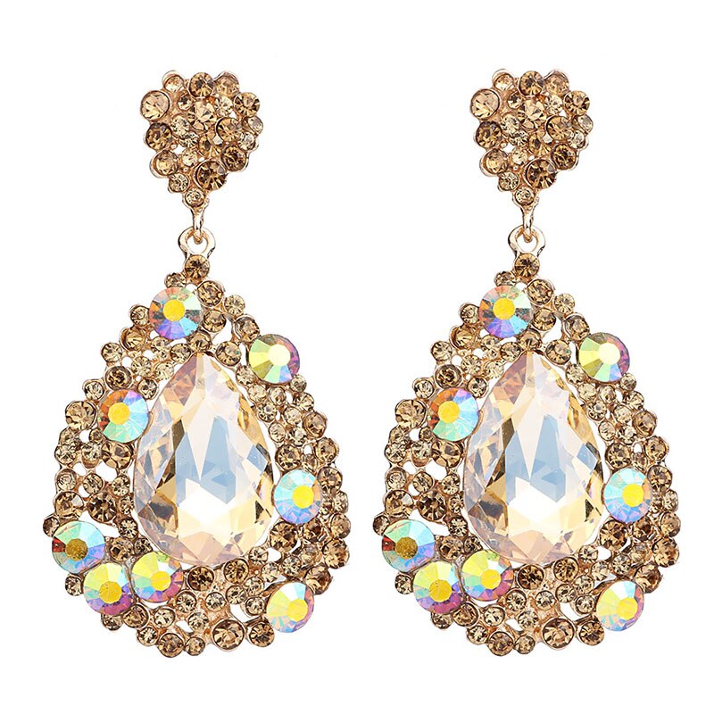 Fashion Crystal Big Water Drop Earrings