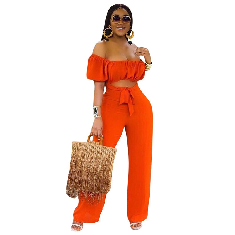 Off Shoulder Cut Out Wide Leg Jumpsuit