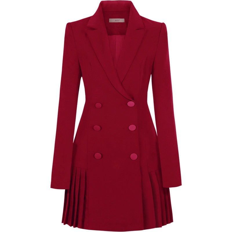 Autumn Fall Long Sleeve Blazer Dress