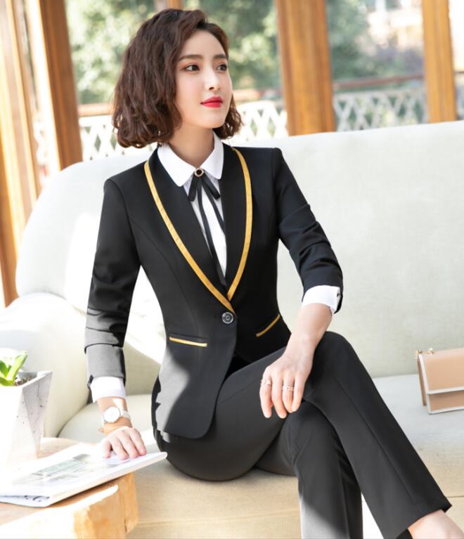 Autumn Winter 2 Piece Blazer Set Pantsuits