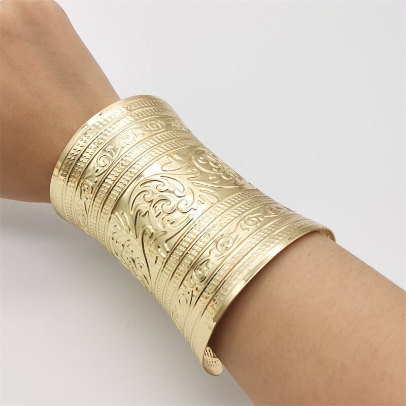Gold Plated Bangles With Designer Charms Pattern