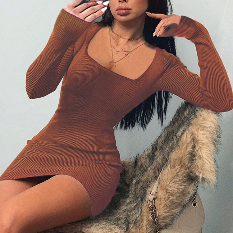 Long-Sleeved Fashion Sexy Dresses