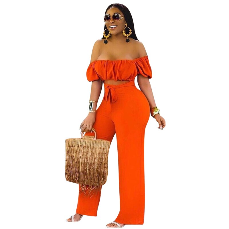 Off Shoulder Cut Out Wide Leg Jumpsuit