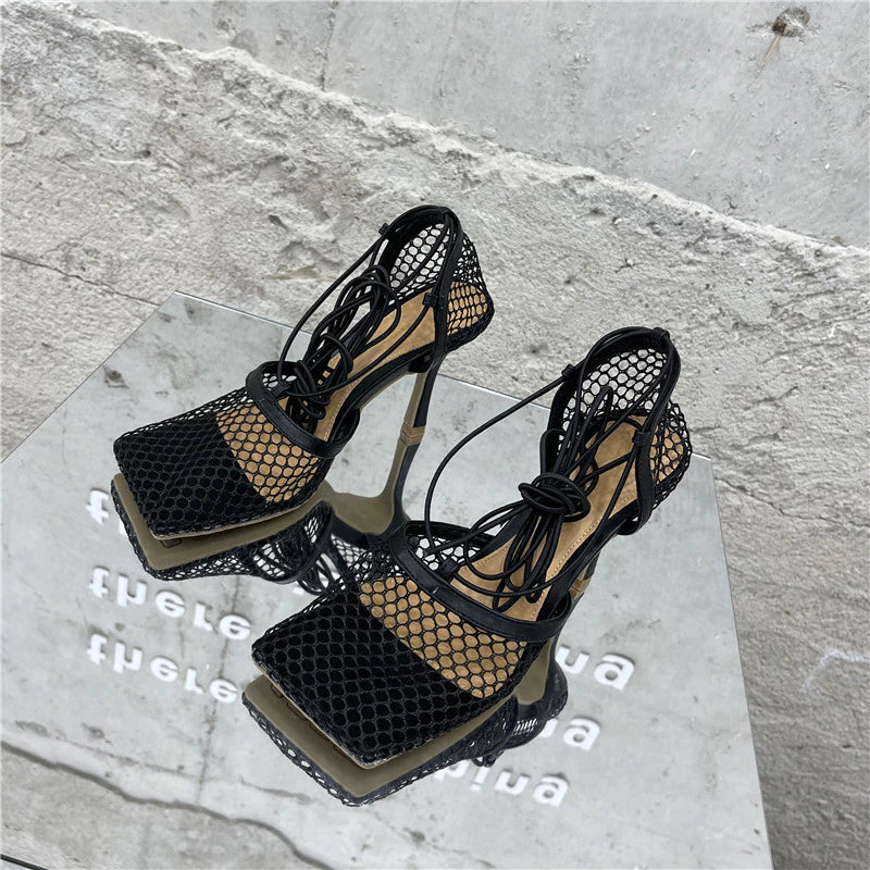 Sexy Hollow Out Mesh Women Pumps