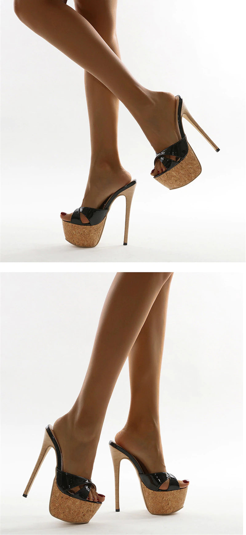 Slingback Peep-toe High Heels Platform