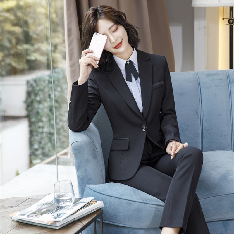 Office 2 Piece Pants Blazer Sets